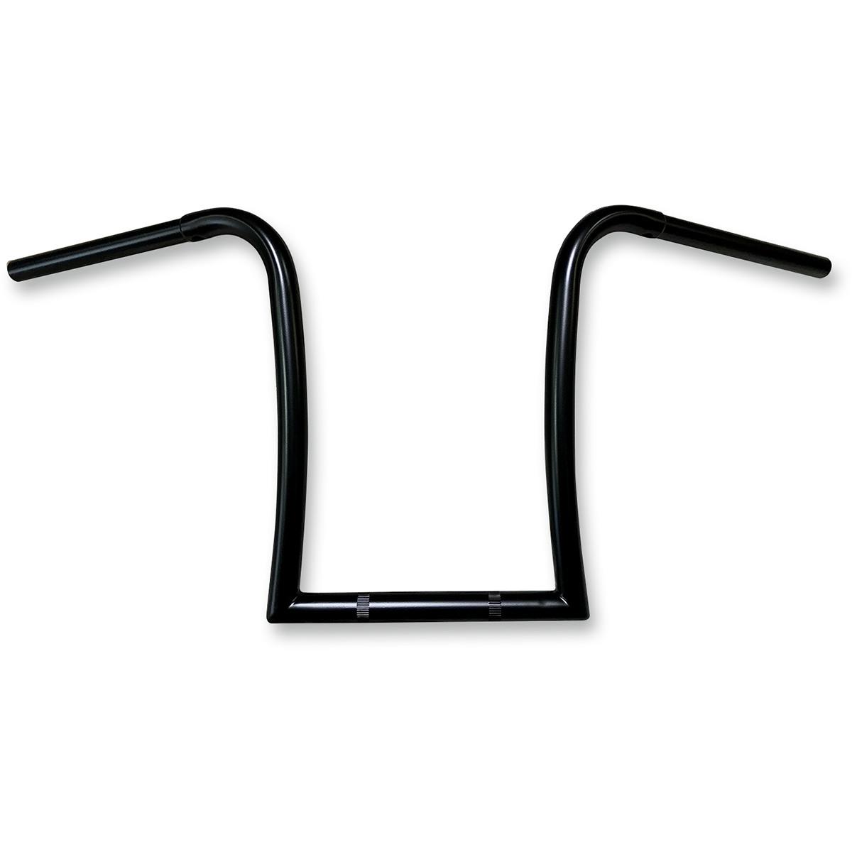 Gimp Hangers Handlebar - 14in End Rise - 1in Dia. x33in W - 10.5in Center Width - 5in Pullback - Bk 