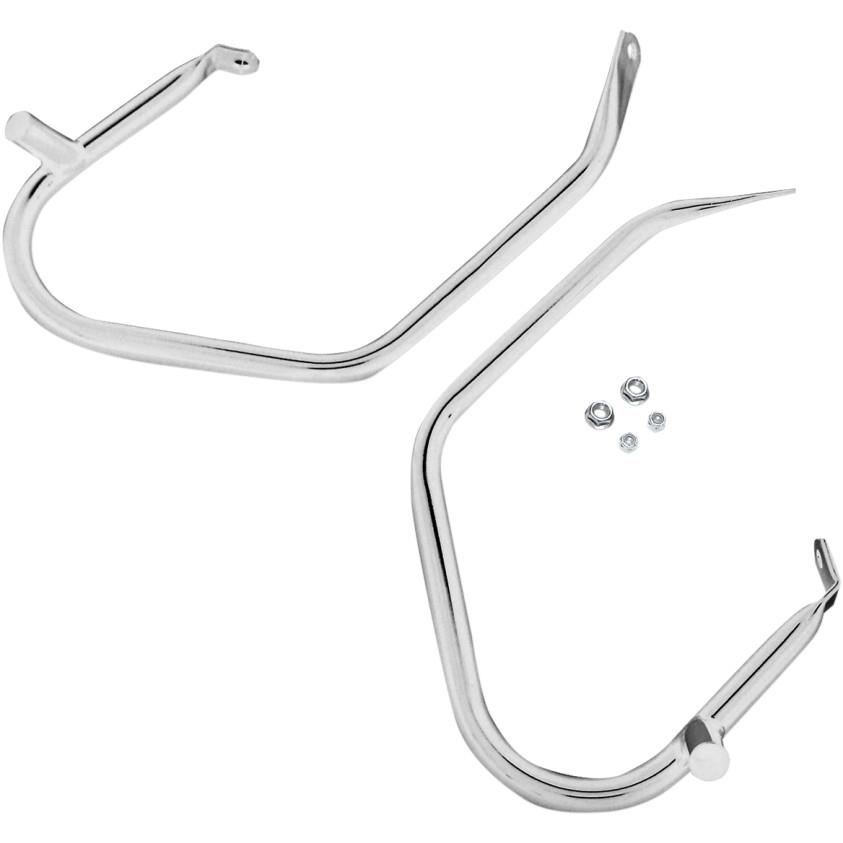 Low-Profile Saddlebag Guards - Chrome
