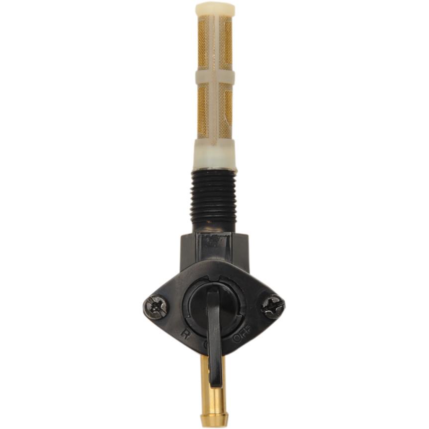 Gloss Black 1/4in. NPT Petcock - Straight Outlet