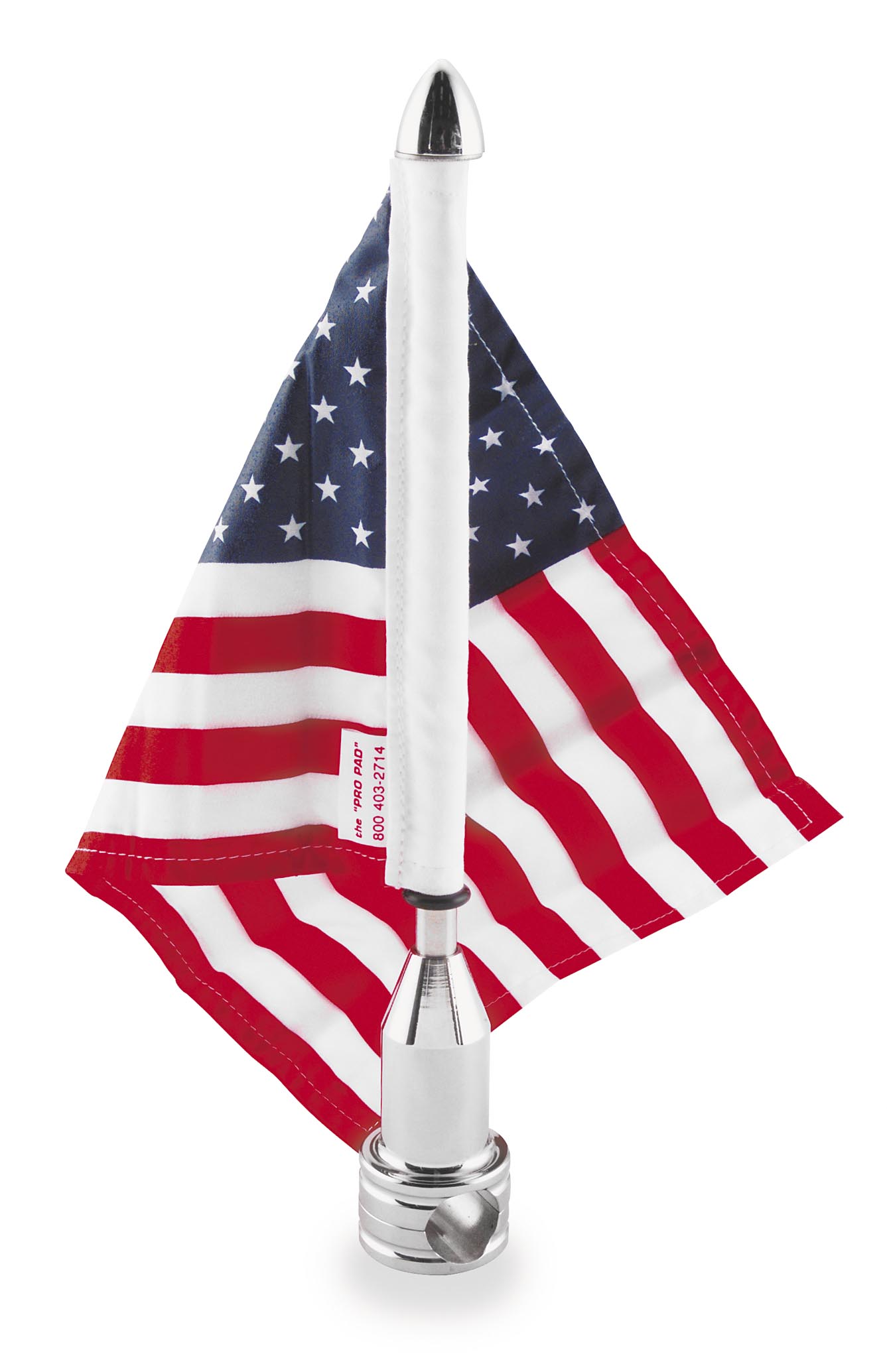 Fixed Mount (3/4in. Round Bar) With 6in.x9in. USA Flag