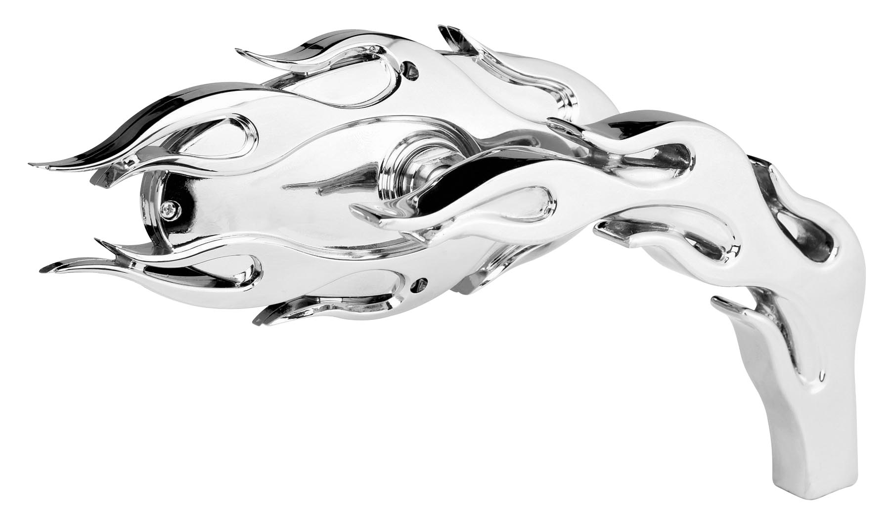 Die-Cast Flamed Mirror - Left - Chrome