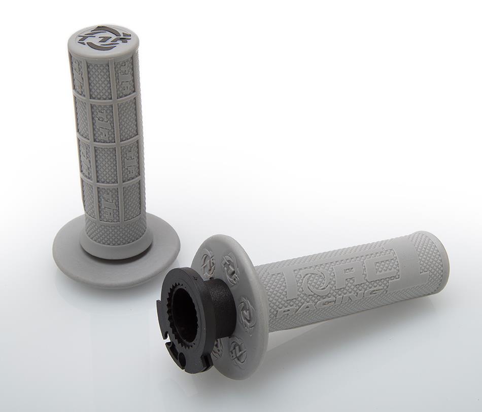 Defy MX Lock-On Half Waffle Grips - Gray
