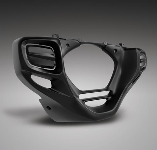 Lower Front Cowl - Rectangular - Black