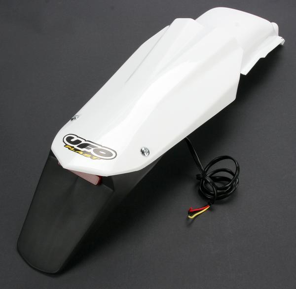 Enduro Rear Fender with Light - White