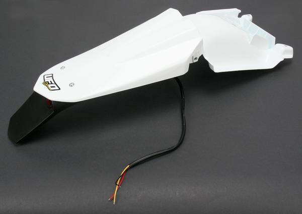 Enduro Rear Fender with Light - White