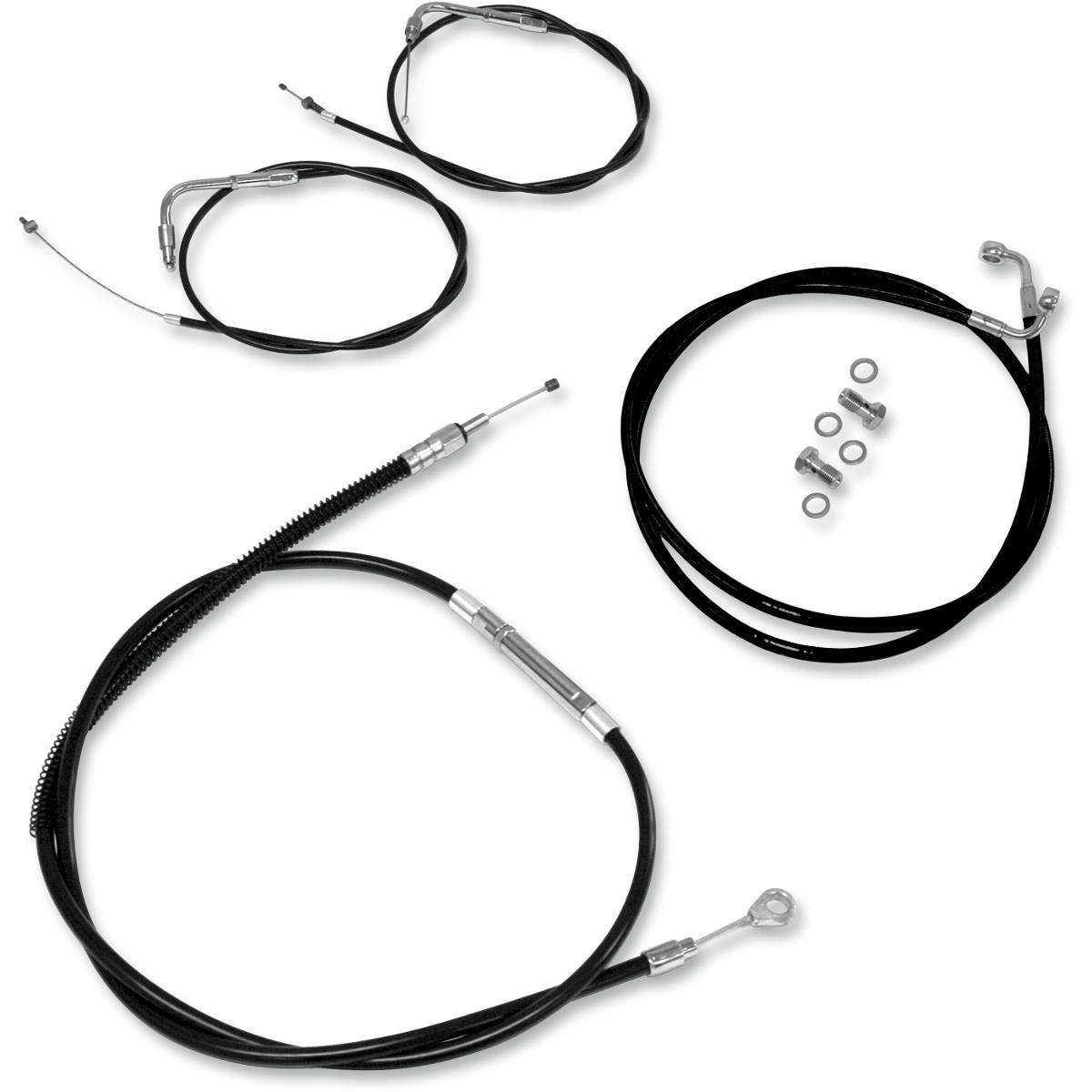 Handlebar Cable/Line Kit - 12in - Black Vinyl