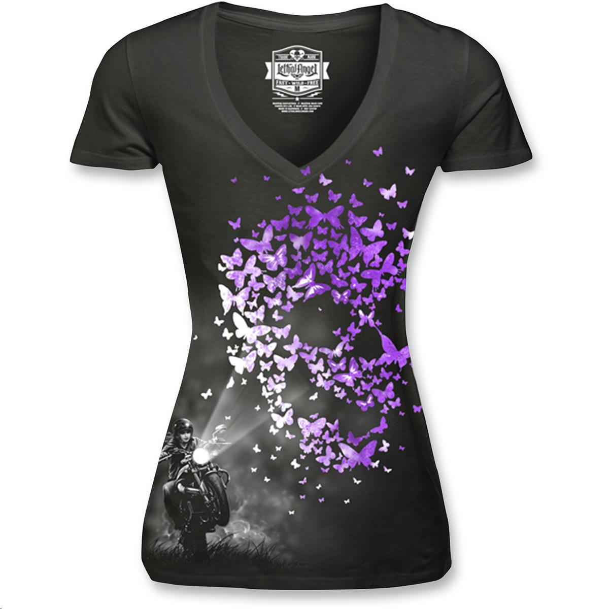Butterfly Light Womens V-Neck T-Shirt