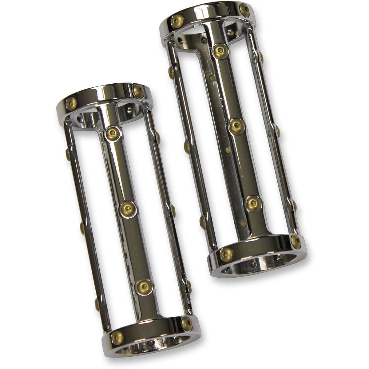 Bomber Series Fork Slider Cover - Chrome 