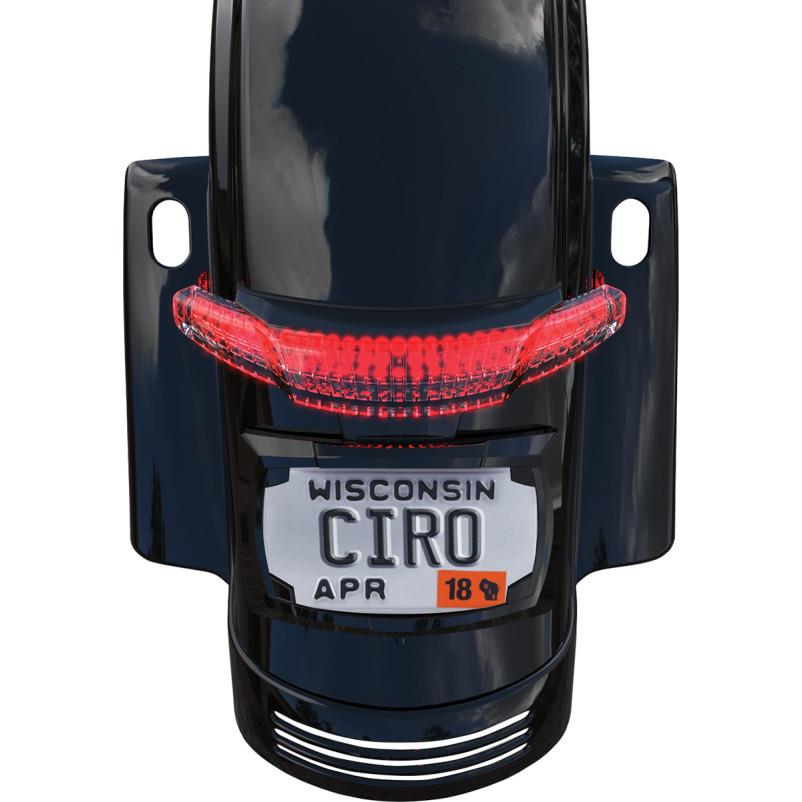 Tail Light and License Plate Mounts - Black with Clear Smoked Lens