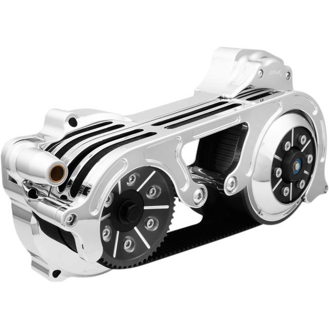 2in. Open Belt Drive Kit with 1-Piece Motor Plate - Chrome