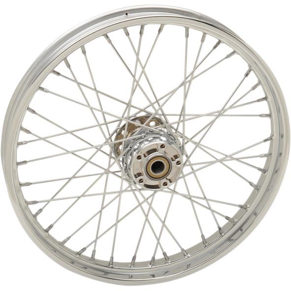 Laced 40 Spoke Front Wheel - 21x2.15 - Chrome