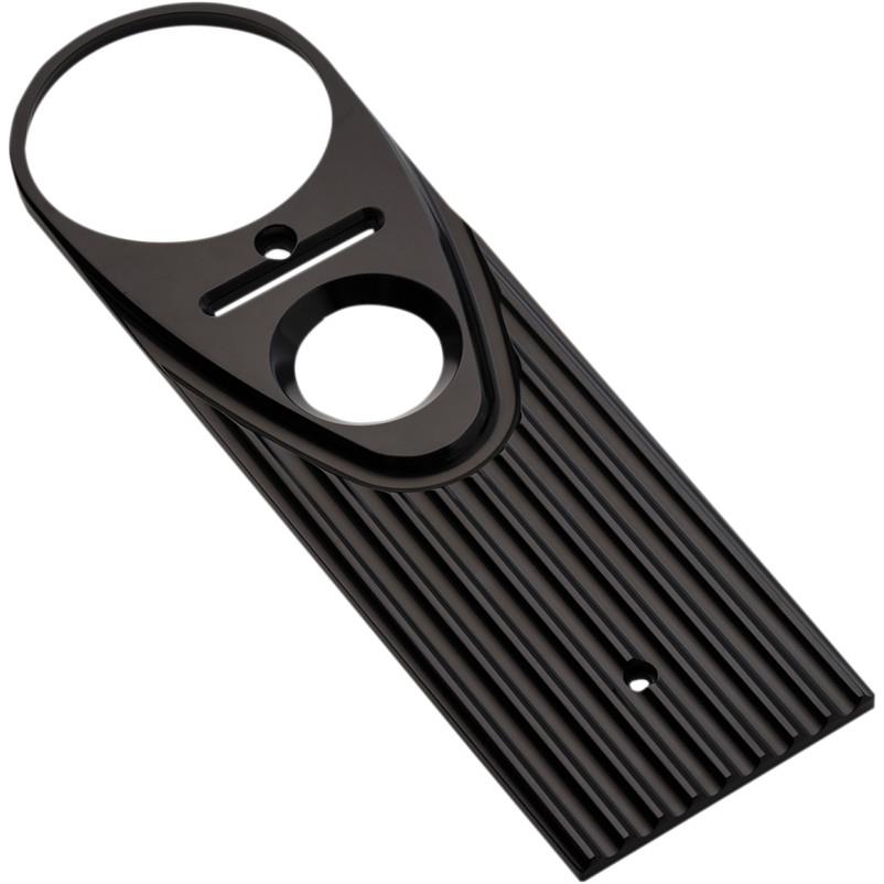 Full Length-Style Finned King Dash Cover - Black Anodized