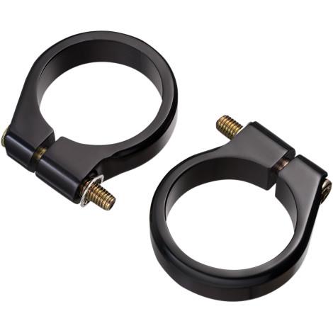 Fork Tube Clamps for 49mm Fork Tubes - Black Anodized