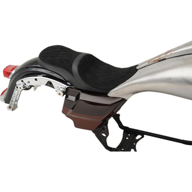 Low Profile Tour Seat for Yaffe 6 Gallon Tank - Suede Double Diamond Stitch