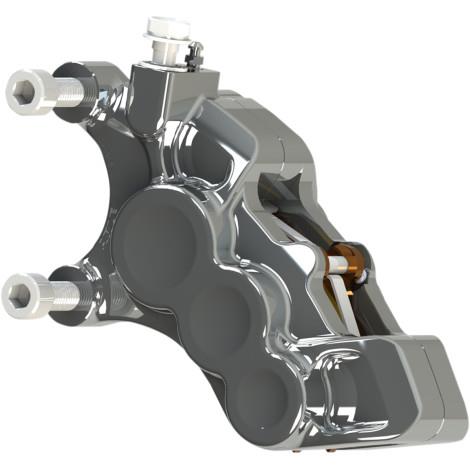 6-Piston Differential Bore Front Brake Caliper for 11.8in. Rotors - Left Side - Chrome