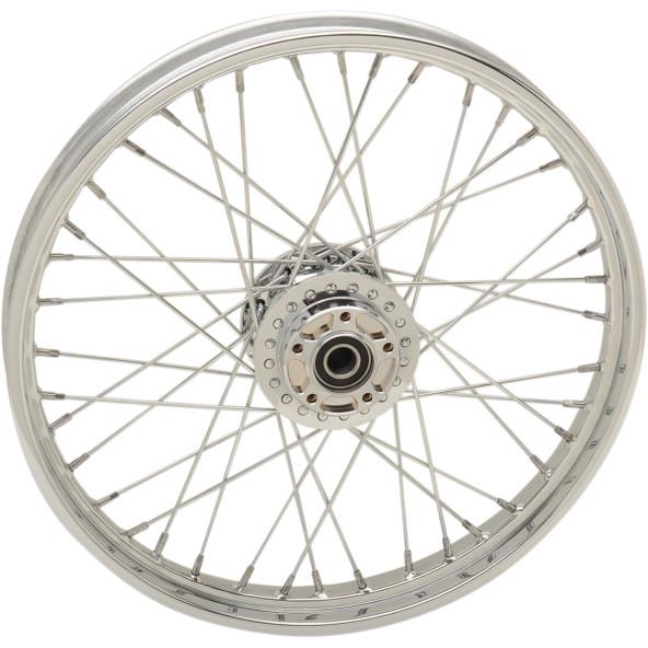 Laced 40 Spoke Front Wheel - 21x2.15 - Chrome (Single Disc)