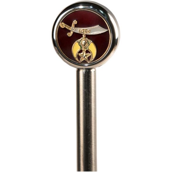 9in. Stainless Steel Flag Pole with Topper - Shriners