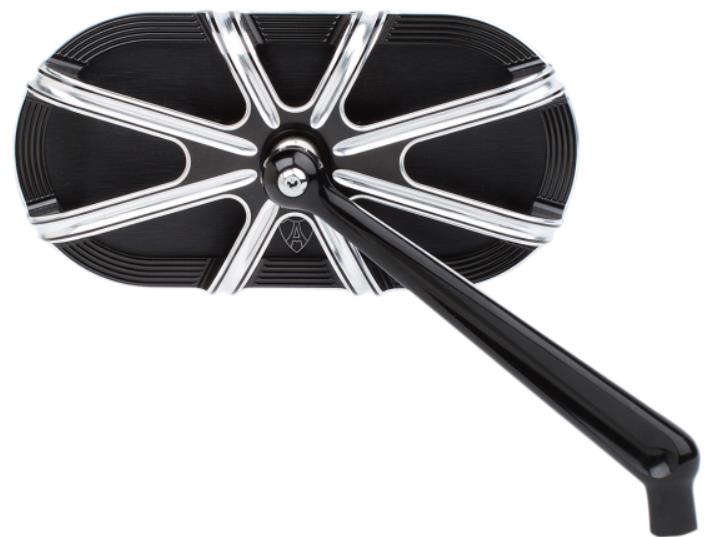 Caged Series 10-Gauge Mirror - Right - Black