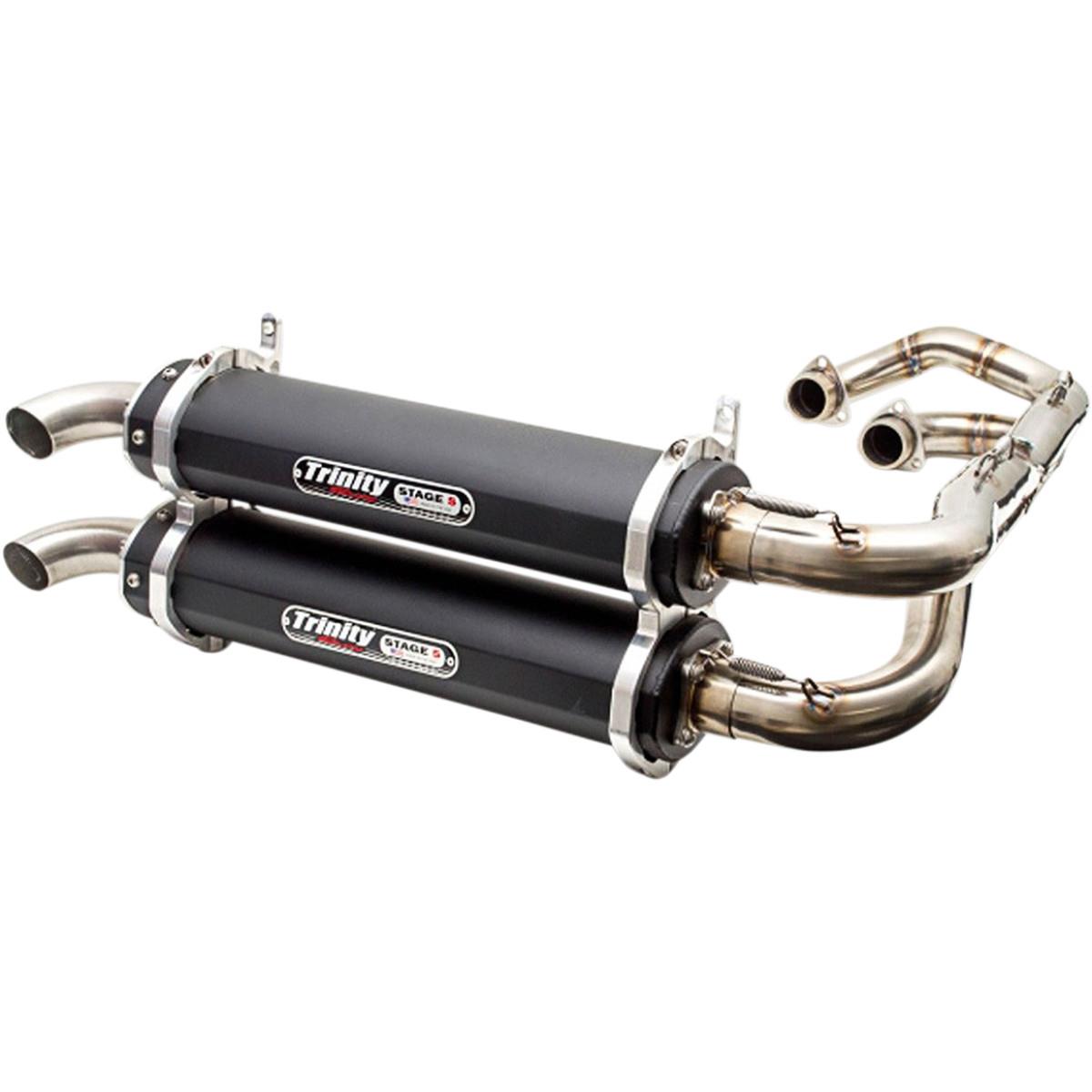 Stage 5 Dual Exhaust System - Black Muffler