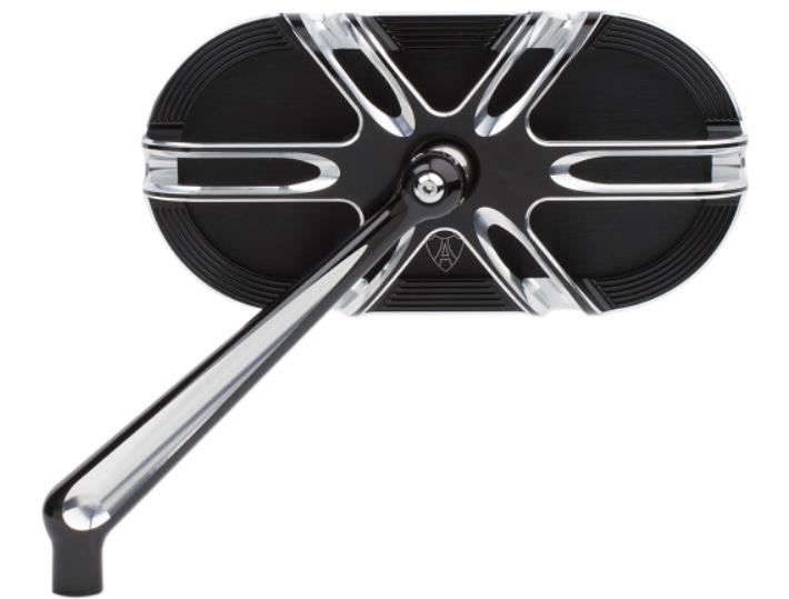 Caged Series Deep Cut Mirror - Left - Black