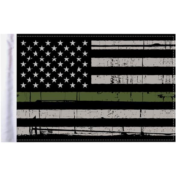 10in. x 15in. Flag - Green Military Line