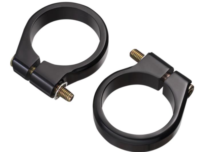 Fork Tube Clamps for 41mm Fork Tubes - Black Anodized