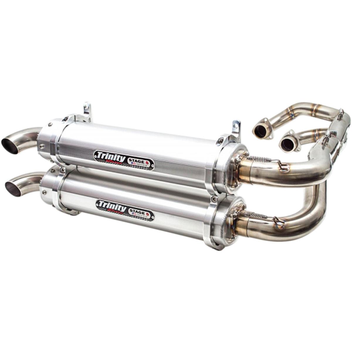 Stage 5 Dual Exhaust System - Brushed Muffler