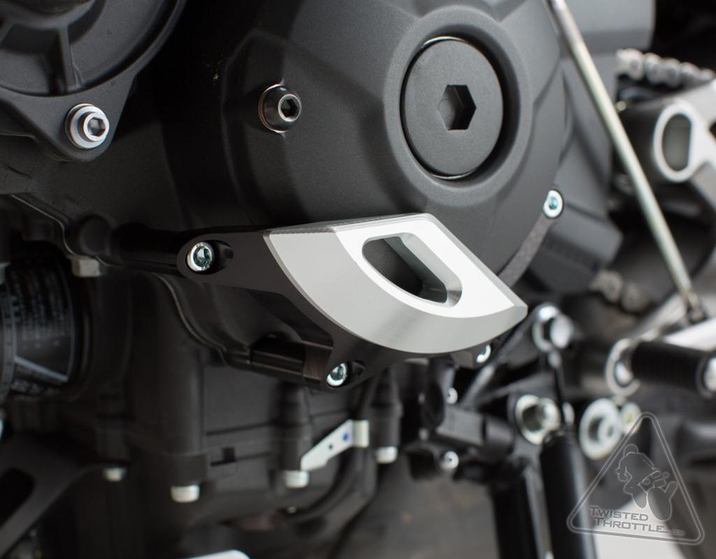 Engine Case Slider for Yamaha FJ-09, FZ-09, & XSR900 Stator Cover - Black/Silver