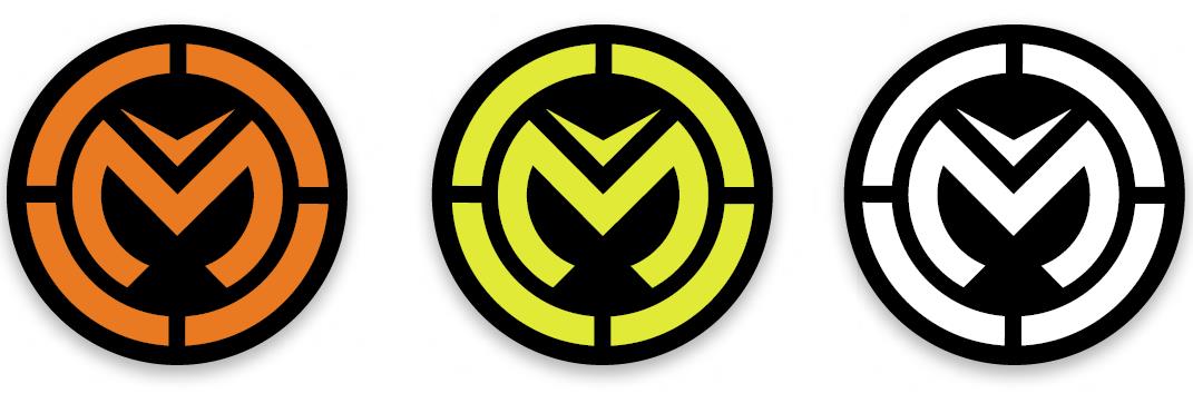 Moose Icon Color Decals - 2in. Round - Orange/Yellow/White