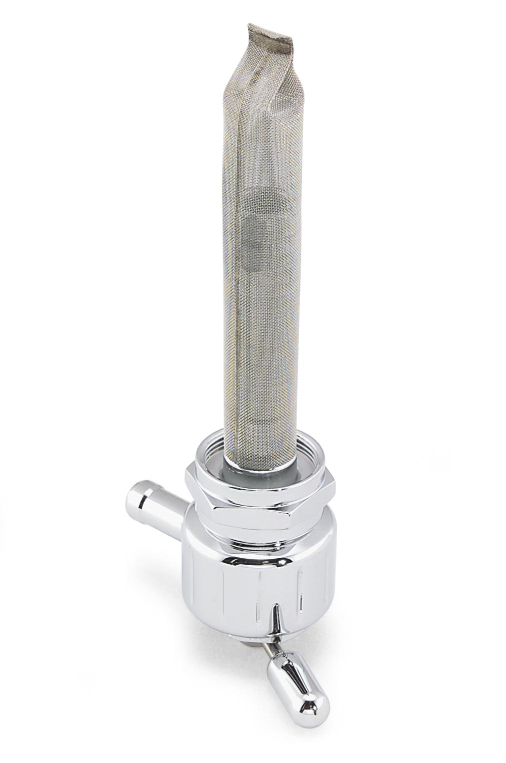 22mm Round Power-Flo Petcock - 90deg. Outlet Facing Forward - Groove Design