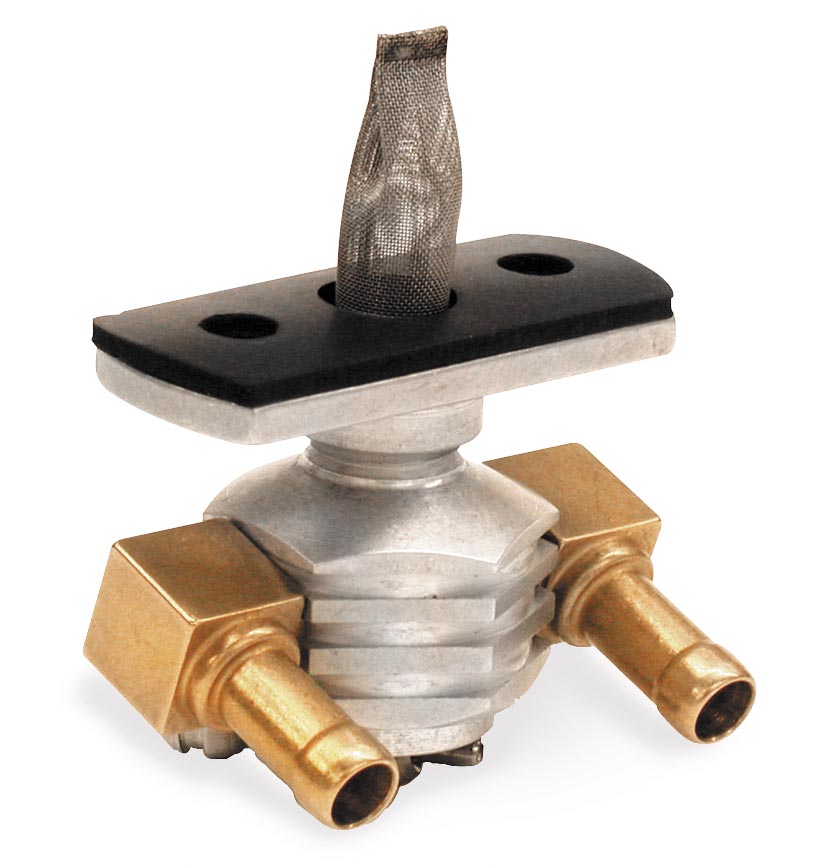 Power-Flo Fuel Valve - 3/8in. NPT - 5/16in. Dual Outlet - Aluminum