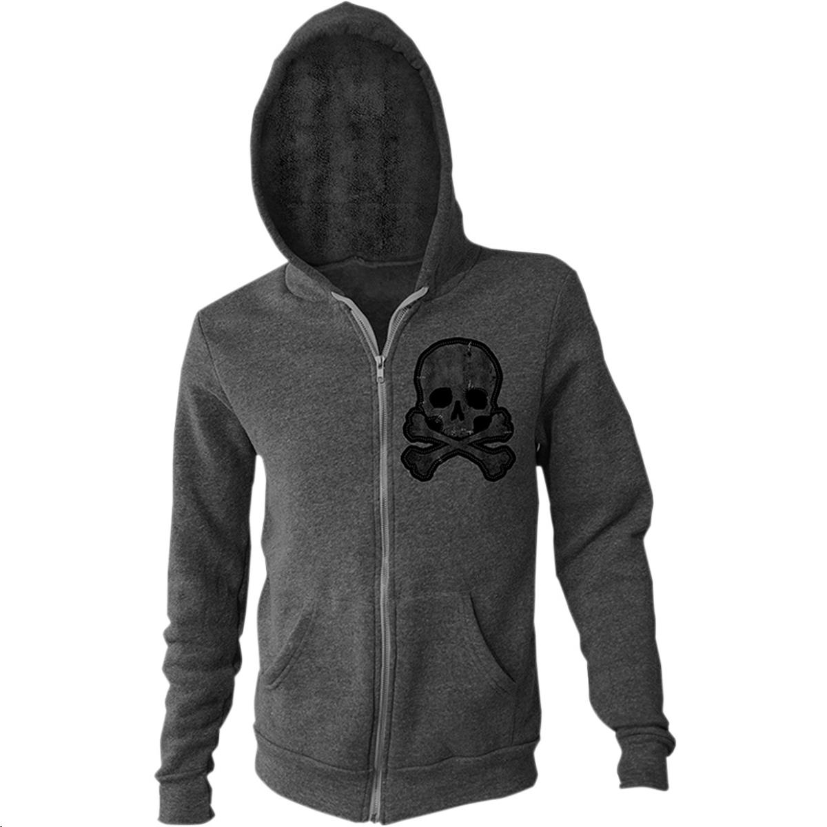Grunge Skull Womens Hoodie