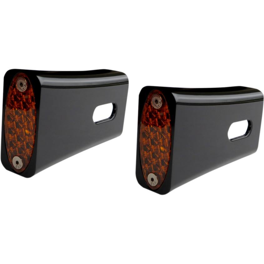 Fender Strut LED Marker Lights - Black/Amber LEDs