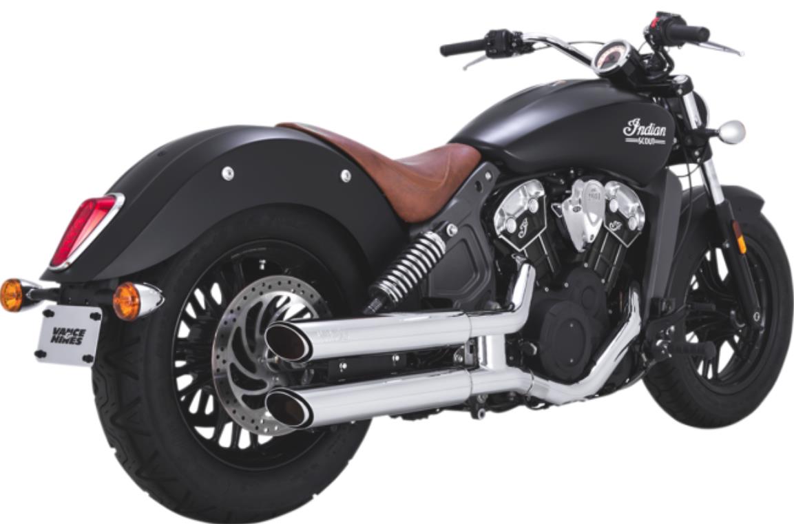 3in. Twin Slash Slip-On Muffler - Chrome