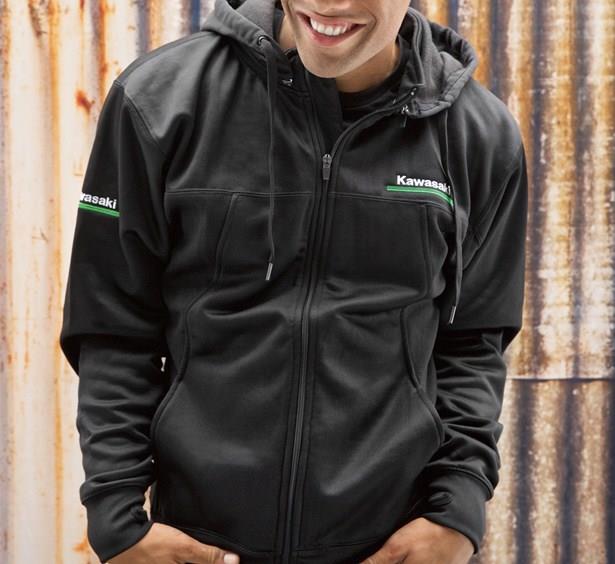 Technical Zip-Front Hooded Sweatshirt