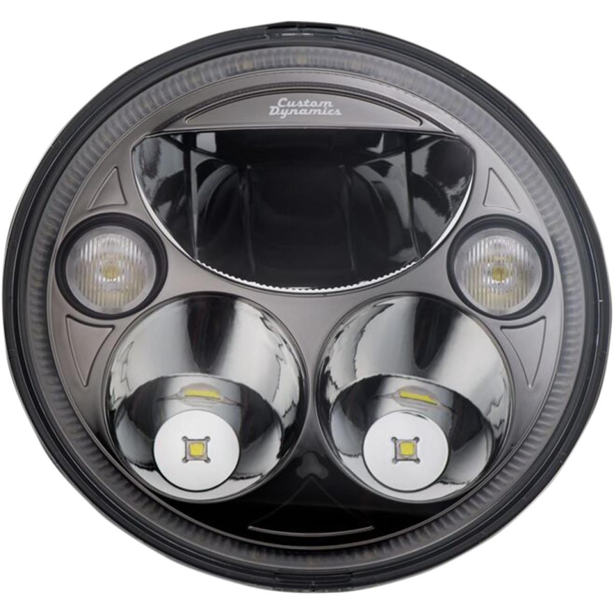 7in. TruBeam Headlight - Black/Chrome Reflector
