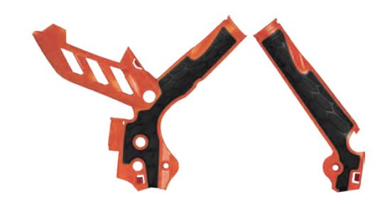 X-Grip Frame Guards - Orange/Black