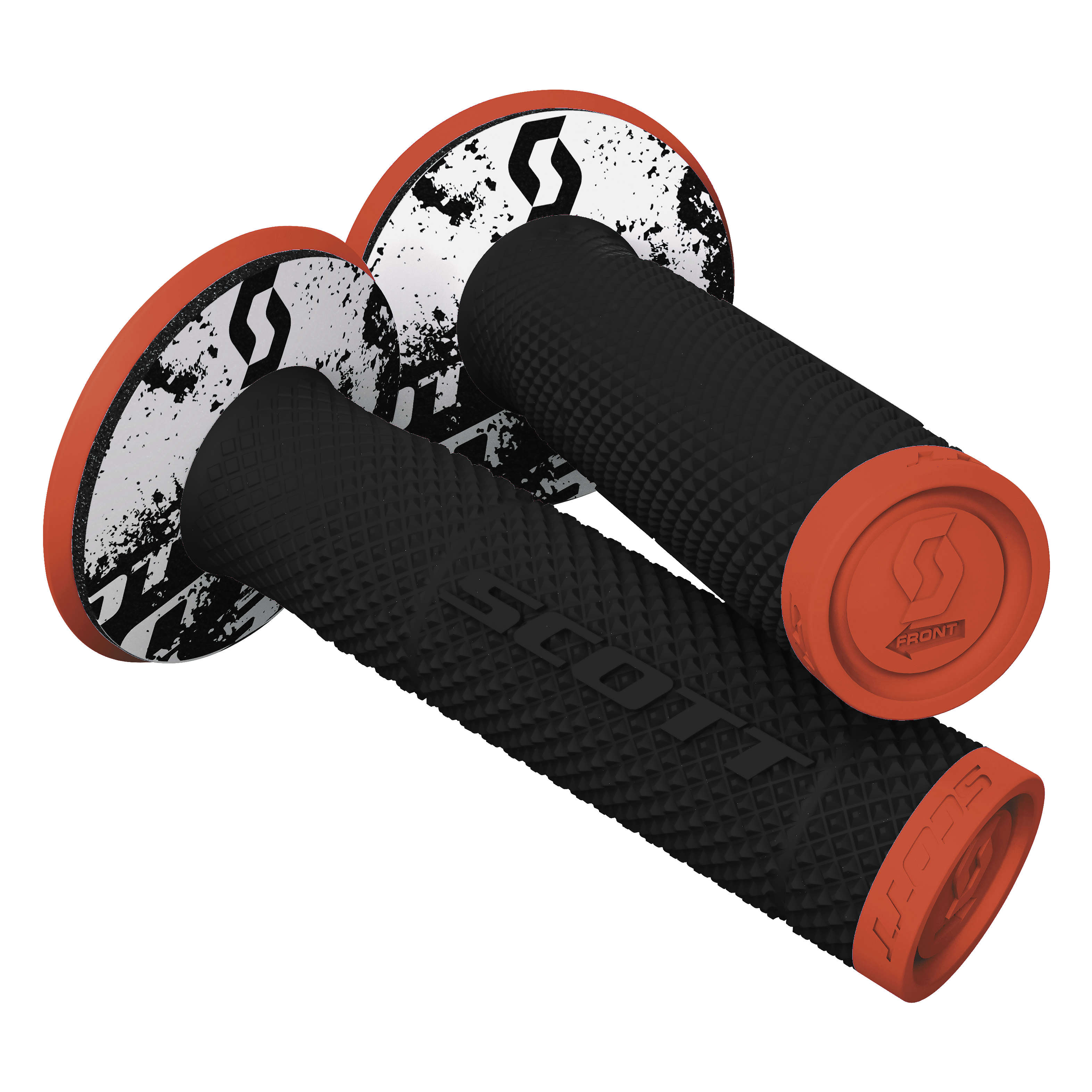 SX II MX Grips - Tattoo 2 - Neon Orange/Black