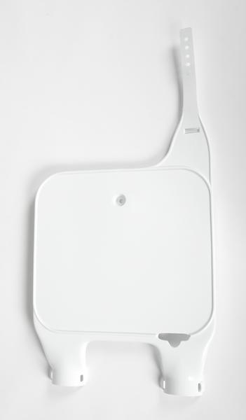 Front Number Plate (Inverted Fork) - White