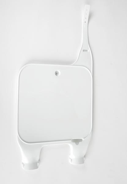 Front Number Plate (Inverted Fork) - White