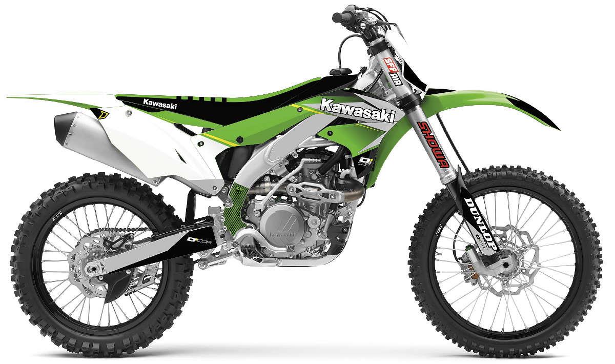 COR 9 Kawasaki Complete Graphics Kit - White