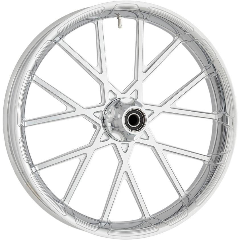 Forged Aluminum Front Wheel - Single Disc Non ABS - 21in. 3.50in. - Procross Chrome