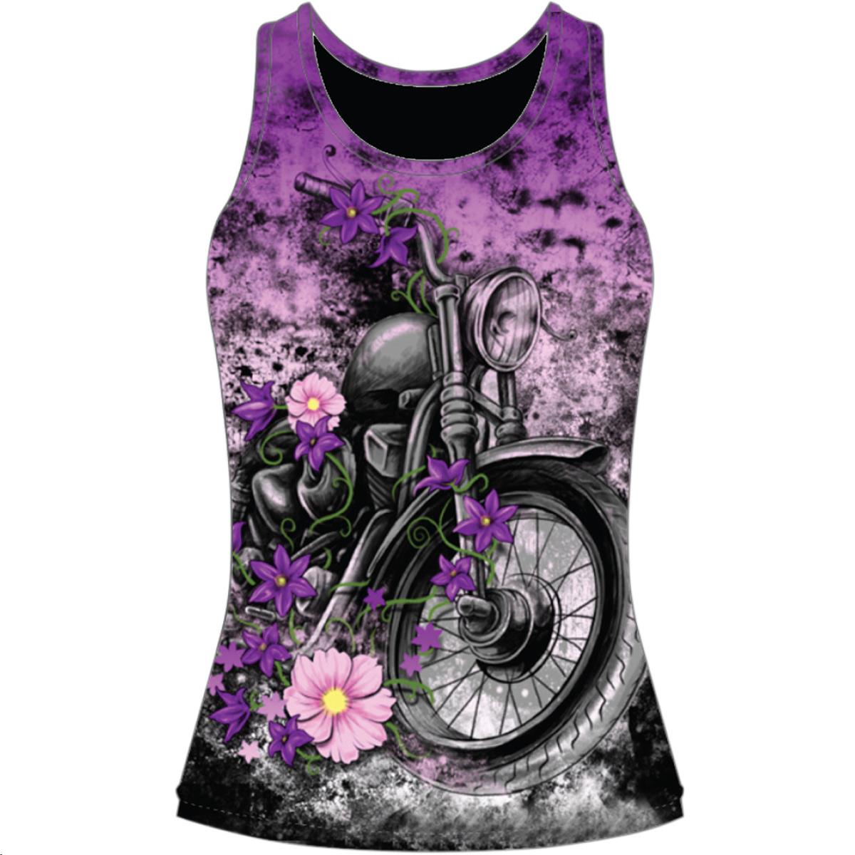 Flower Moto Womens Tank Top