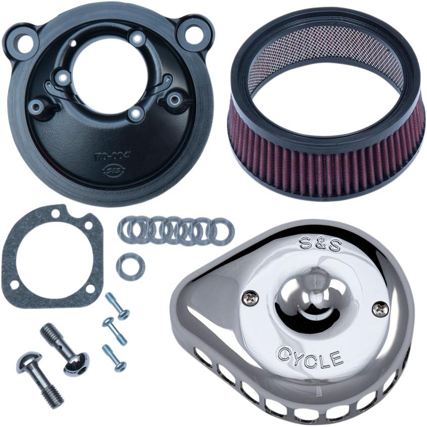 Mini Teardrop Stealth Air Cleaner Kit - Chrome