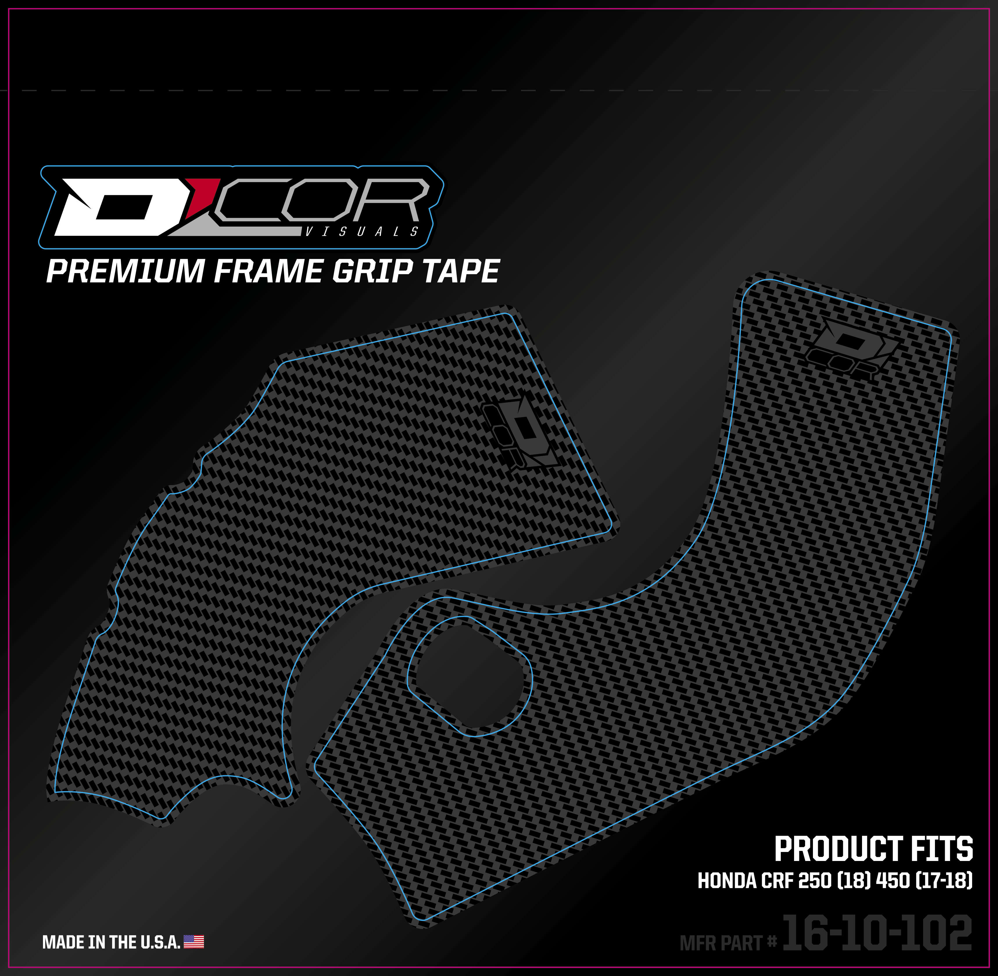 Frame Grip Guard Decals - Gray