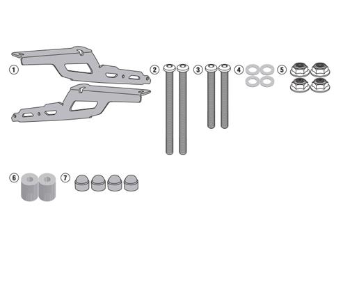 Top Case Sidearms Hardware for V35 Hard Cases