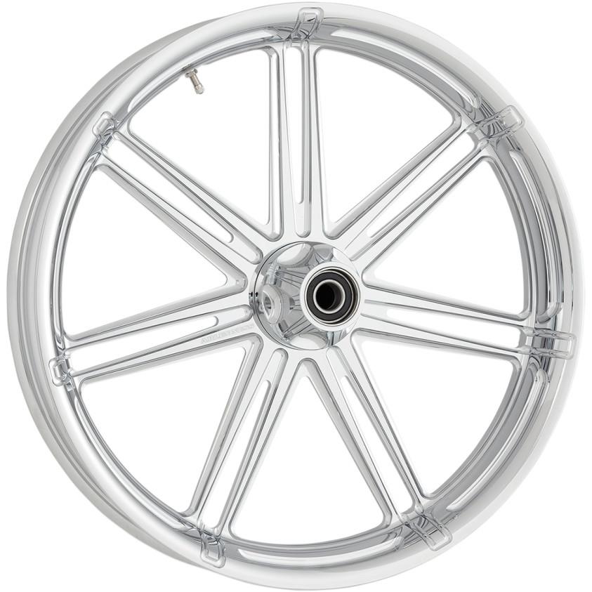 Forged Aluminum Front Wheel - Single Disc ABS - 21in. 3.50in. - 7 Valve Chrome