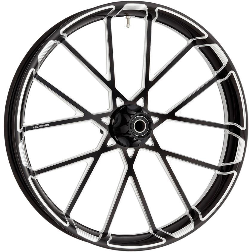 Forged Aluminum Front Wheel - Single Disc Non ABS - 21in. 3.50in. - Procross Black