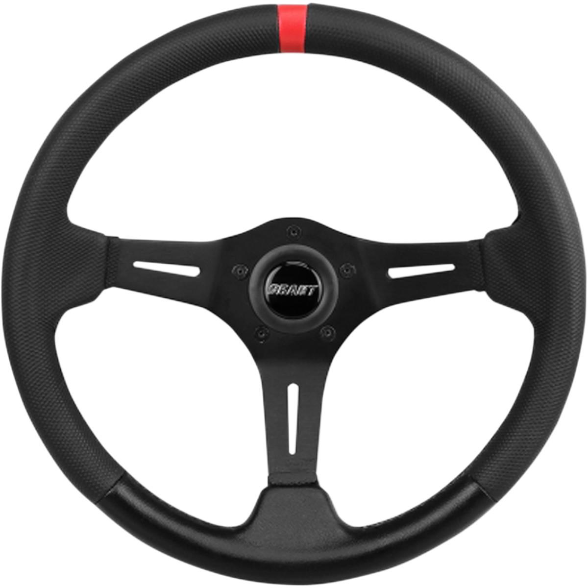 Standard Mount Steering Wheel Kit - Black Textured with Red Center Marker