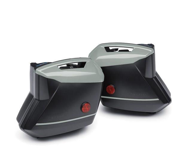 KQR Hard Saddlebags Trim Set - 28L. - Metallic Matte Fusion Silver